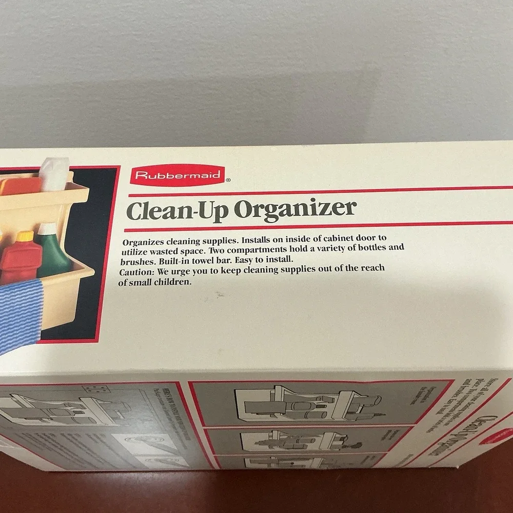 Vintage Rubbermaid Clean-up Caddy Supplies Organizer Wall Or Door Mount 2320